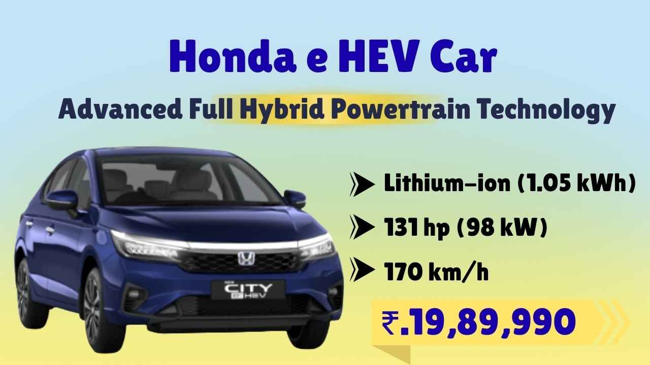 Latest Honda e HEV Car 2025